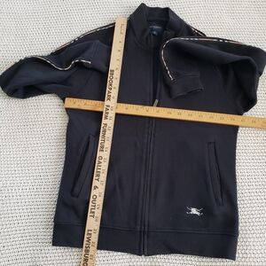 Burberry Golf Navy Jacket with Burberry Stripe Trim